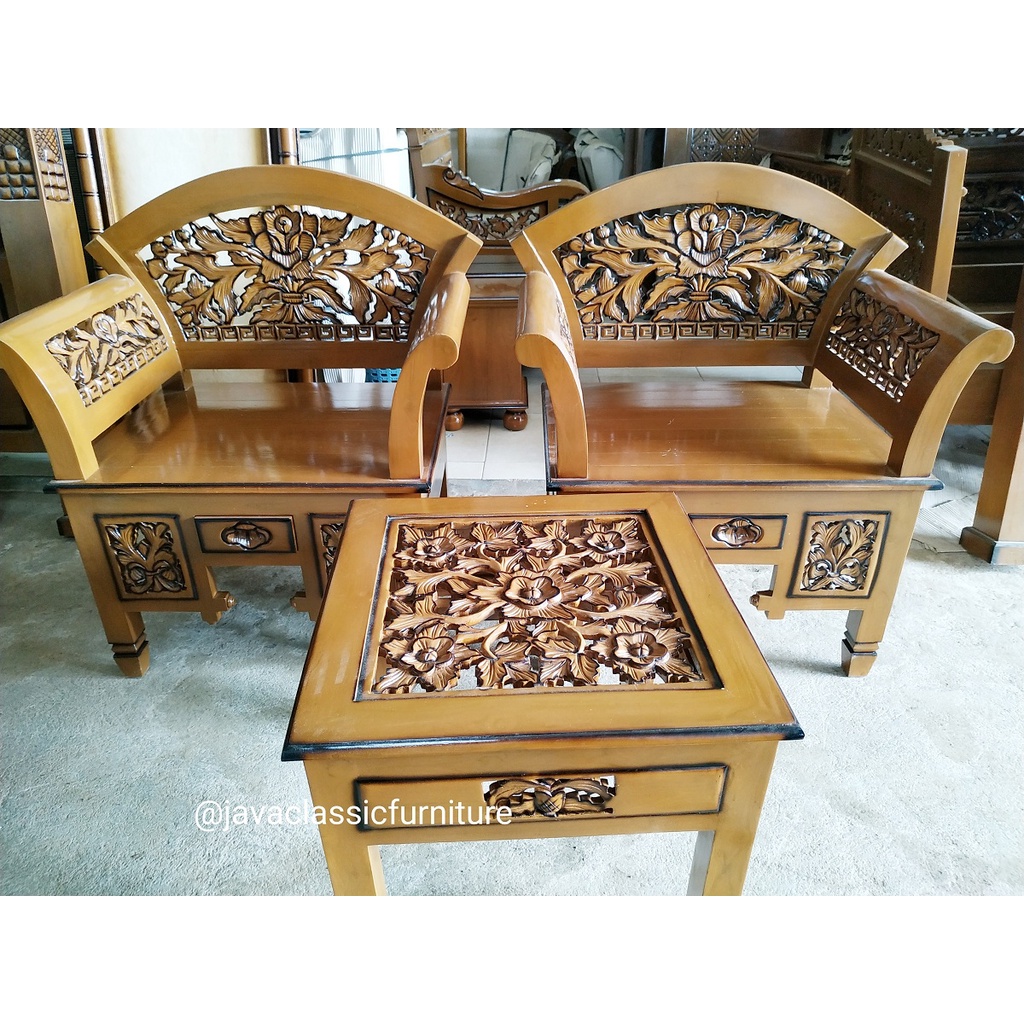 KURSI TERAS KARTINI / TERAS UKIR JATI / TERAS KAYU JATI / TERAS MINIMALIS-3