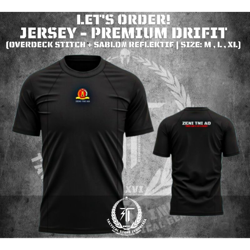 Jersey TNI - Premium Drifit - Sablon Reflektif - Zeni , Armed , Kavaleri , Taipur , Taifib , Kopaska - Eksklusif Lorengid