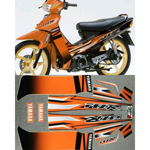 STIKER STRIPING LIS VARIASI FIZ R FIZR OREN ORANGE