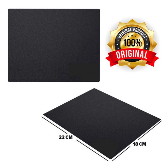 Mousepad Gaming / Office / Kantor Hitam Polos Anti Slip ORi