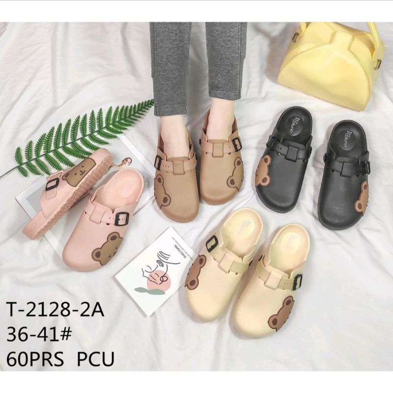 Sandal Wanita Terbaru Import Korean Style Selop Bear Lucu Cute