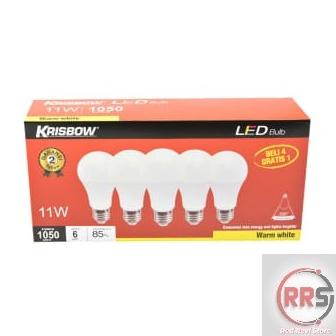 best produk] Lampu LED Bohlam LED Krisbow 11 Watt - Kuning Warm White
