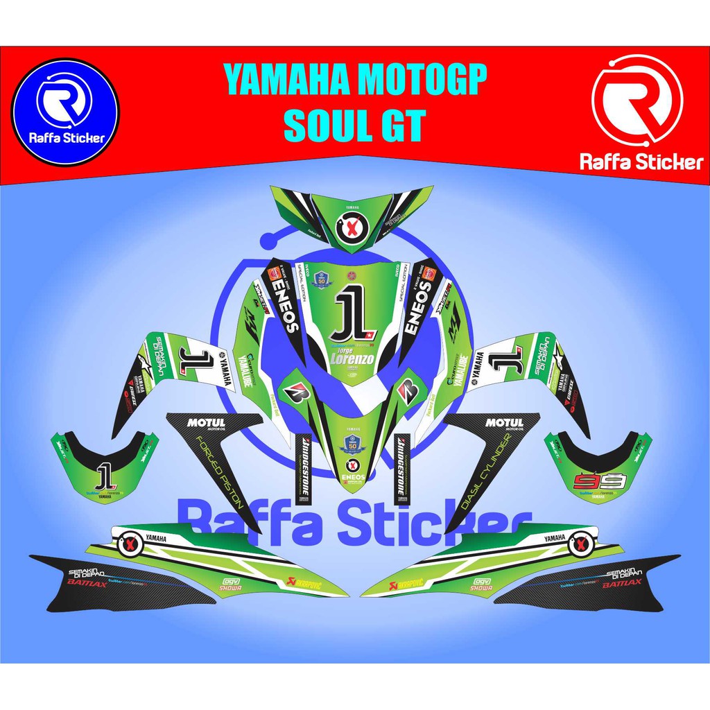 Decal Sticker Fullbody YAMAHA MIO SOUL 2010 LORENZO MERAH MAROON