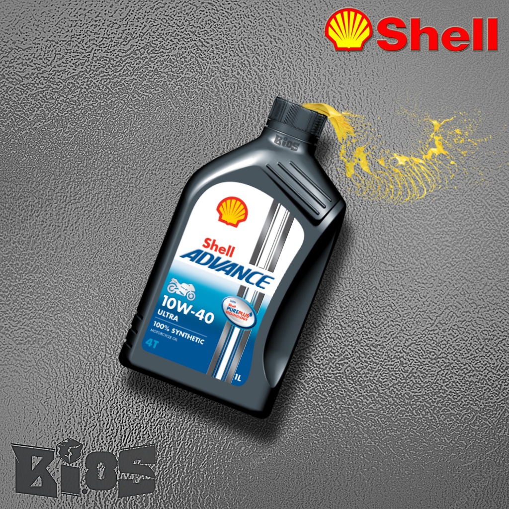 SHELL ADVANCE ULTRA 10W40 MA 1L OLI MESIN MOTOR 4T 100% SYNTHETIC