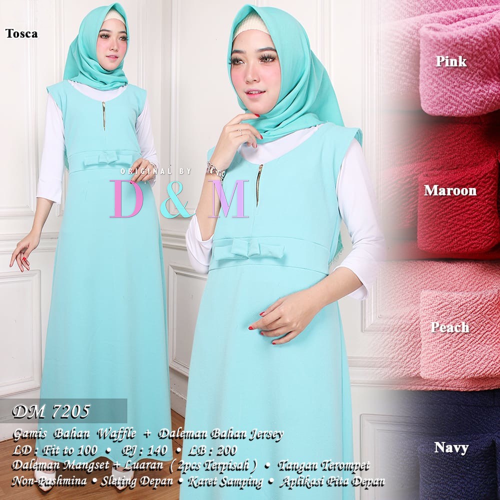 Gamis Maxi Polos / Overall Set Wanita / Gamis Overall Polos / Gamis Maxy