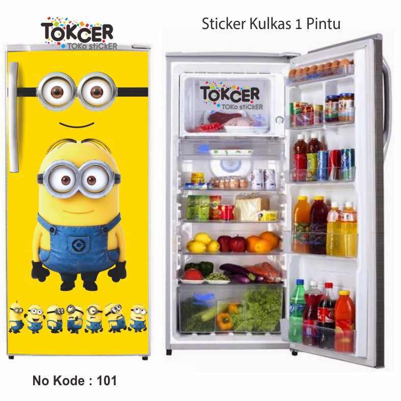 Stiker Kulkas 1 Pintu  dan 2 Pintu MINION