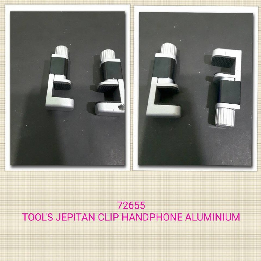 Jepitan Clip Penjepit Holder Handphone Bahan Aluminium