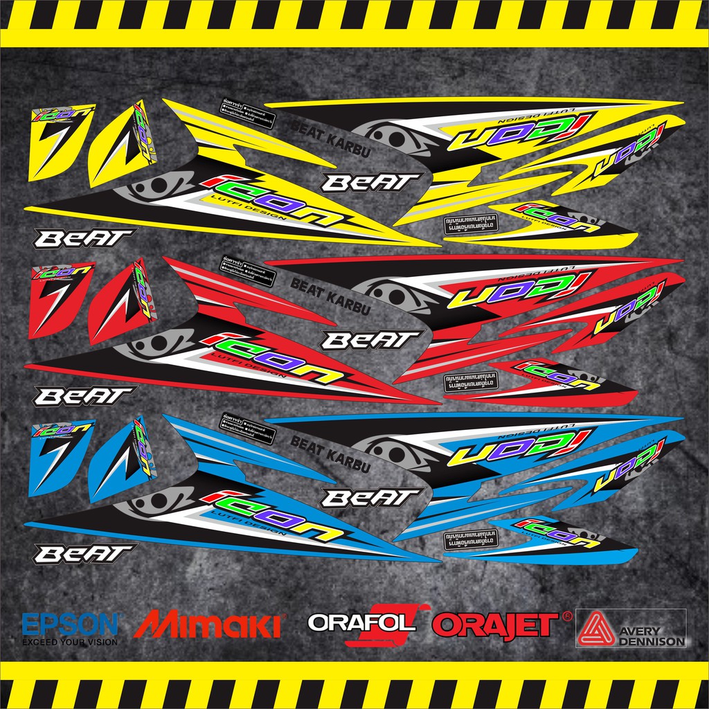 STRIPING VARIASI BEAT KARBU ICON MATA