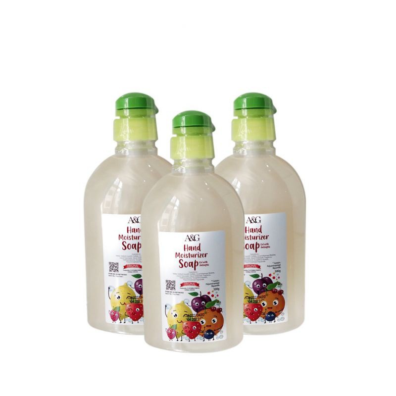 HAND SOAP 500ML PUMP A&G WITH ANTISEPTIC BPOM HALAL