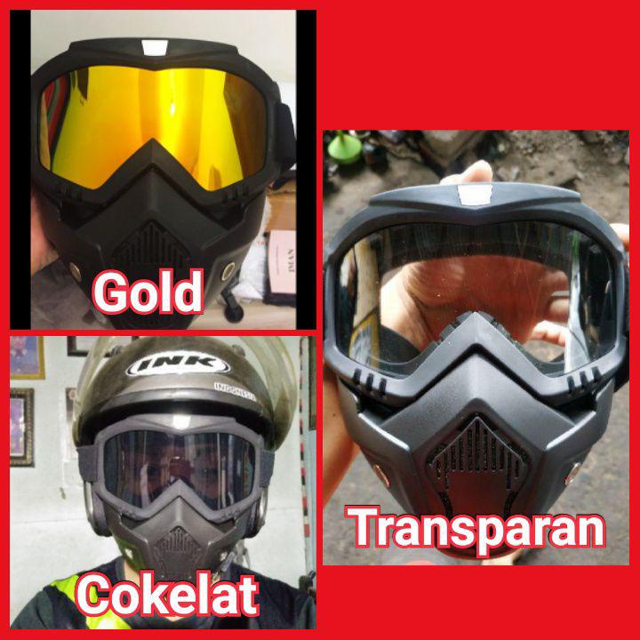 Kacamata Goggles Mask Motor Retro Windproof