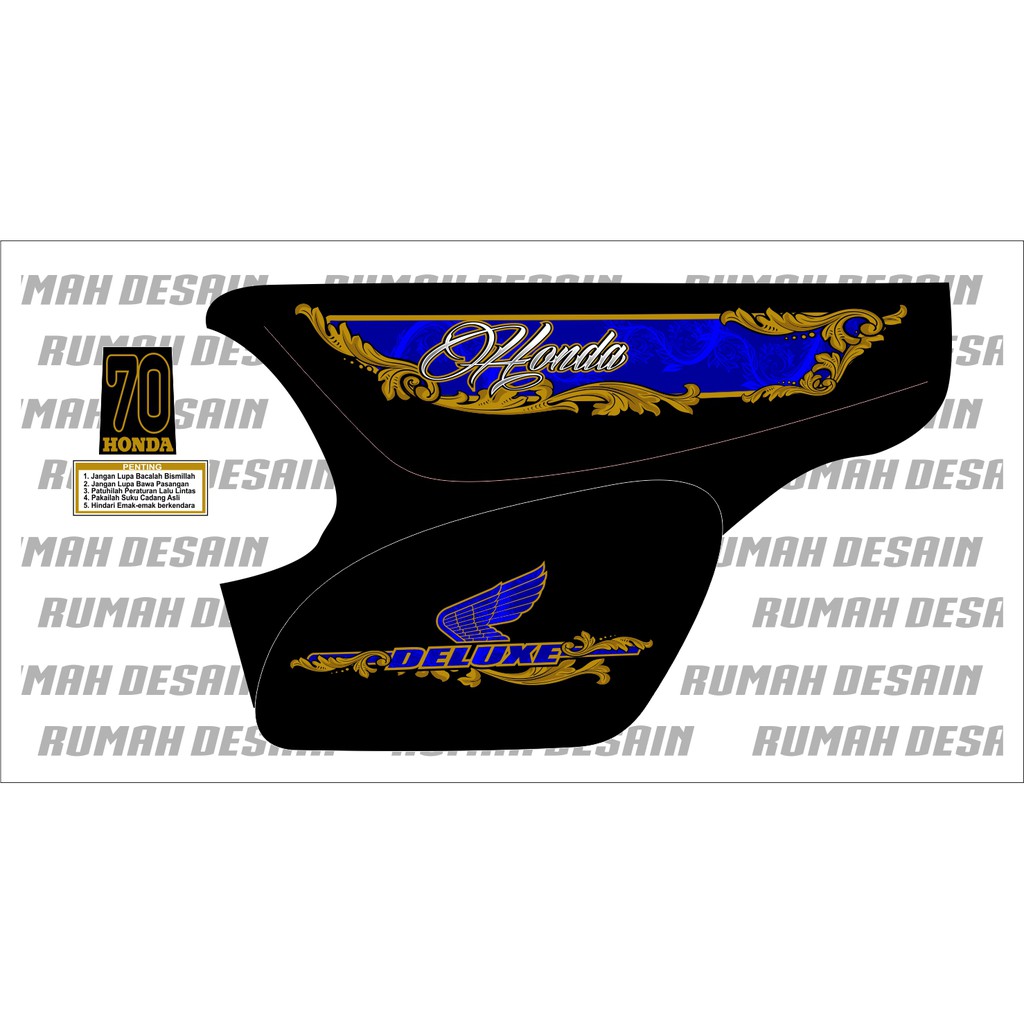 Decal Striping Honda C70 21 Ori Custom