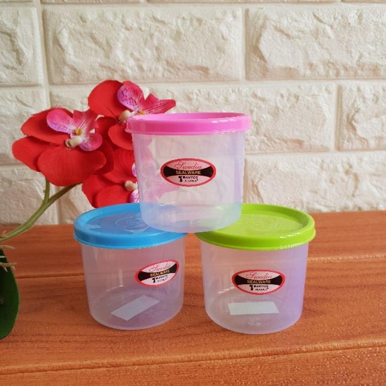 Toples Mini Bulat Toples Plastik Serbaguna Tempat Sambal Bumbu Garam