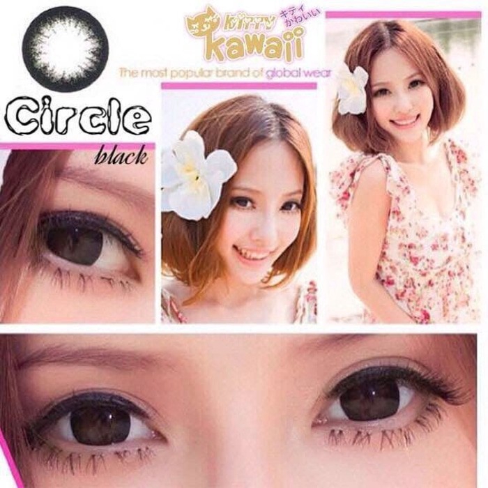 SOFTLENS KITTY KAWAII CIRCLE BLACK NORMAL MINUS / SOFTLENS MATA / LENSA MATA