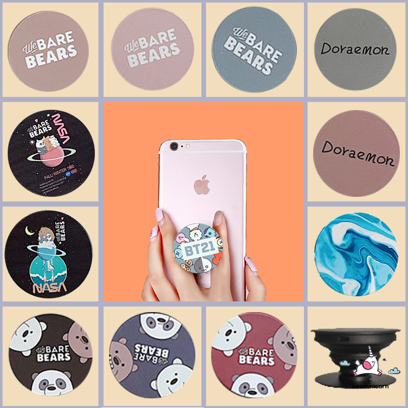 Popsocket Motif Kartun We Bare Bears Mickey Minnie Untuk Handphone Universal