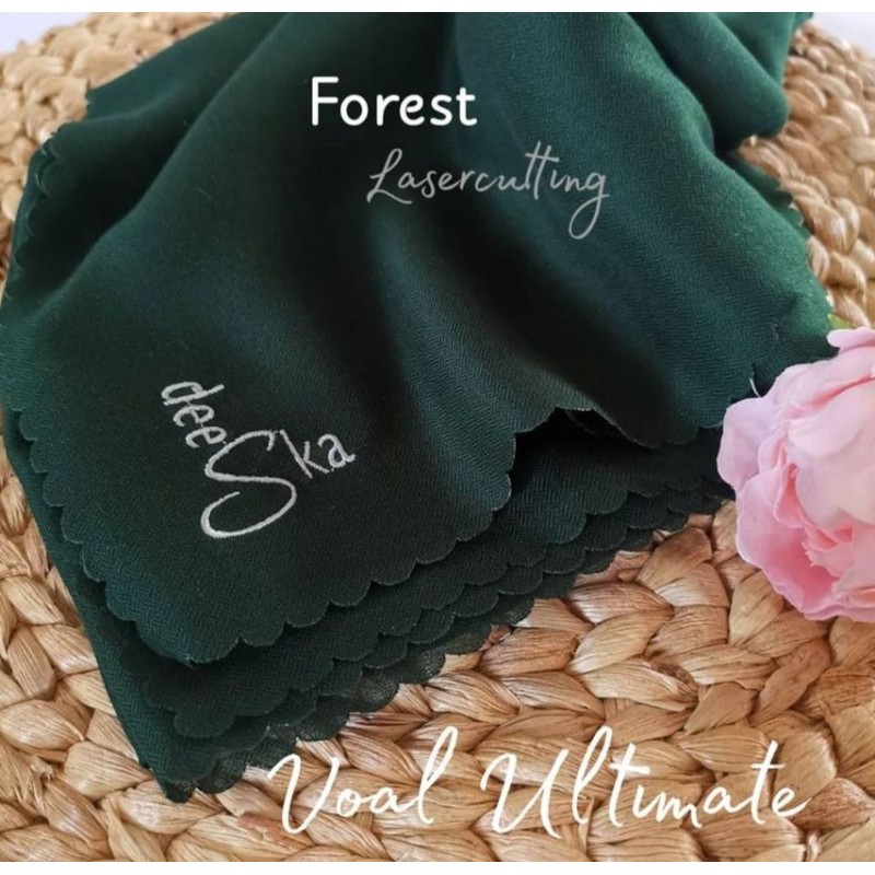 deeska scarves ori forest/hijau botol ultrafine