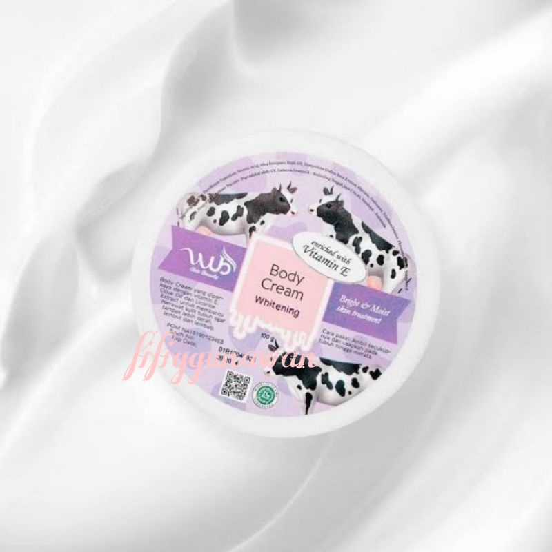 WUB BODY CREAM BLEACHING NEW WITH VIT E - Body Cream Bleaching - Body Cream Whitening - Body Cream BPOM - Body Cream Halal - Pemutih Kulit Ampuh - Cream Pemutih Aman - Toner Badan - Pure Whitening - Body Whitening