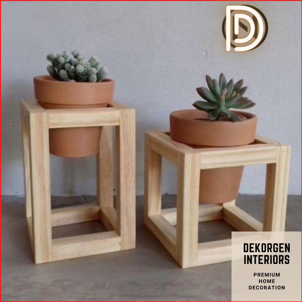 Standing Pot Tanaman Bunga Rak Kayu Minimalis Rak Bunga Rak Gantung Rak Bunga Susun Rak Hias