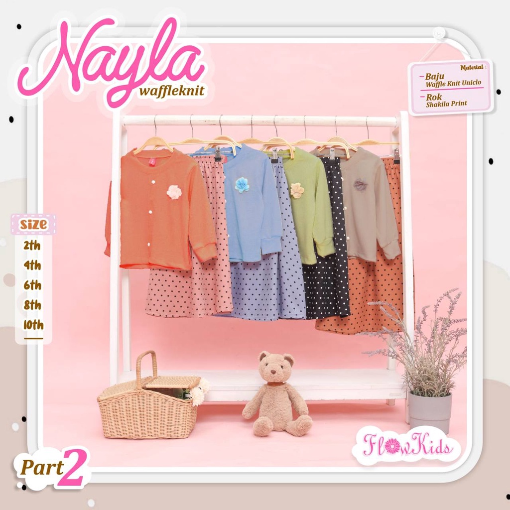 Setelan anak Skirt Nayla Waffle Knit by Flowkids