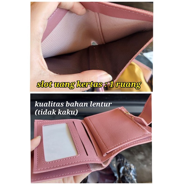 Dompet Wanita Lipat Fashion IMPORT Korea Carkein Murah