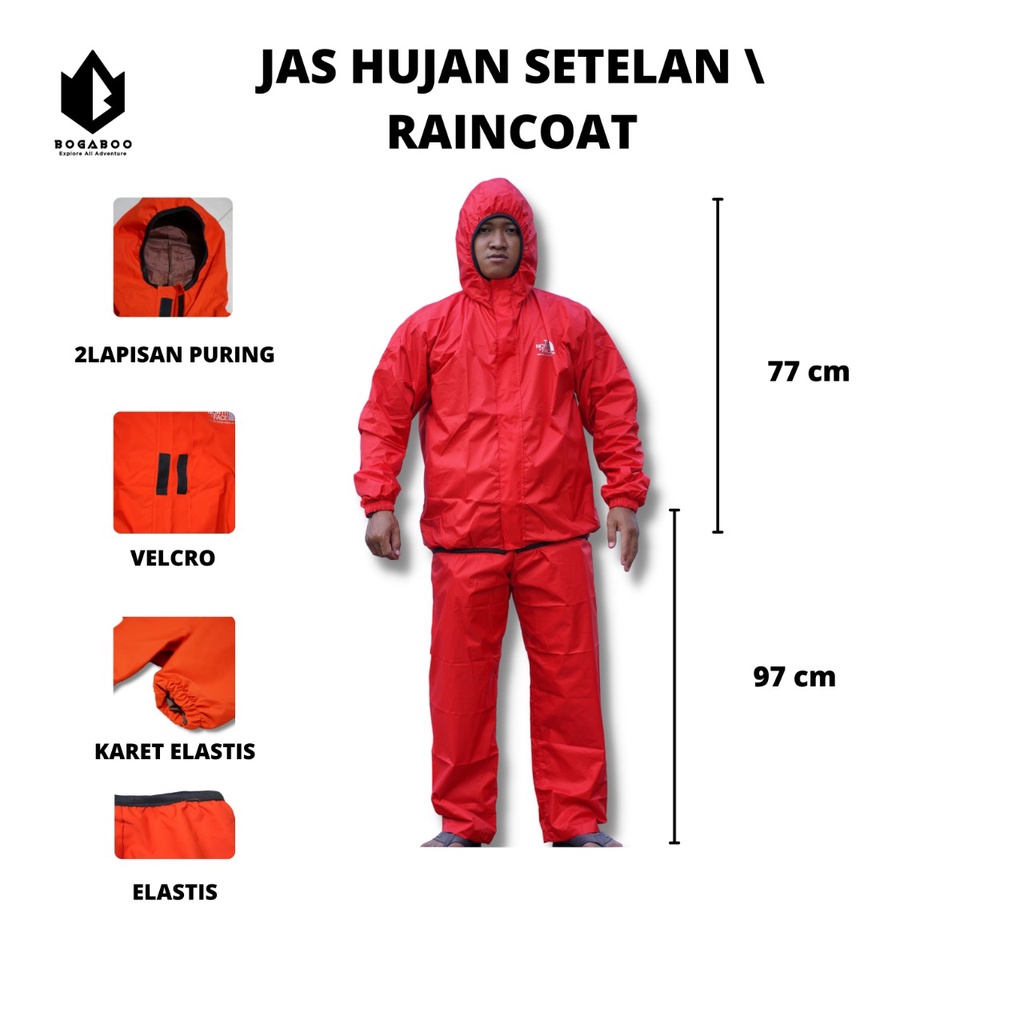 Jas Hujan Stelan gunung - Pelindung Air - Raincoat - Mantel - jas hujan - jashujan - jashujanponco - rain coat - raincot