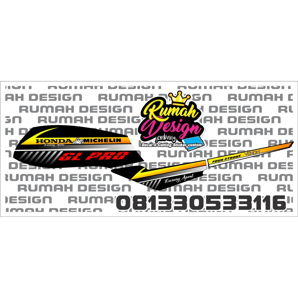 DECAL STRIPING CUSTOM HONDA GL 9