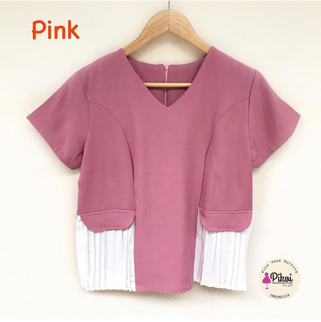 Blouse putih murah / blouse hitam lucu / blouse pink cantik / blouse bangkok ready murah lucu / 1860