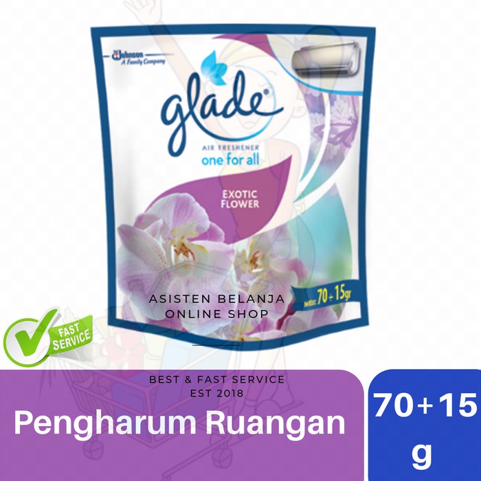 GLADE One For All Exotic Flower 70+5 g Pengharum Ruangan Pengharum Serbaguna