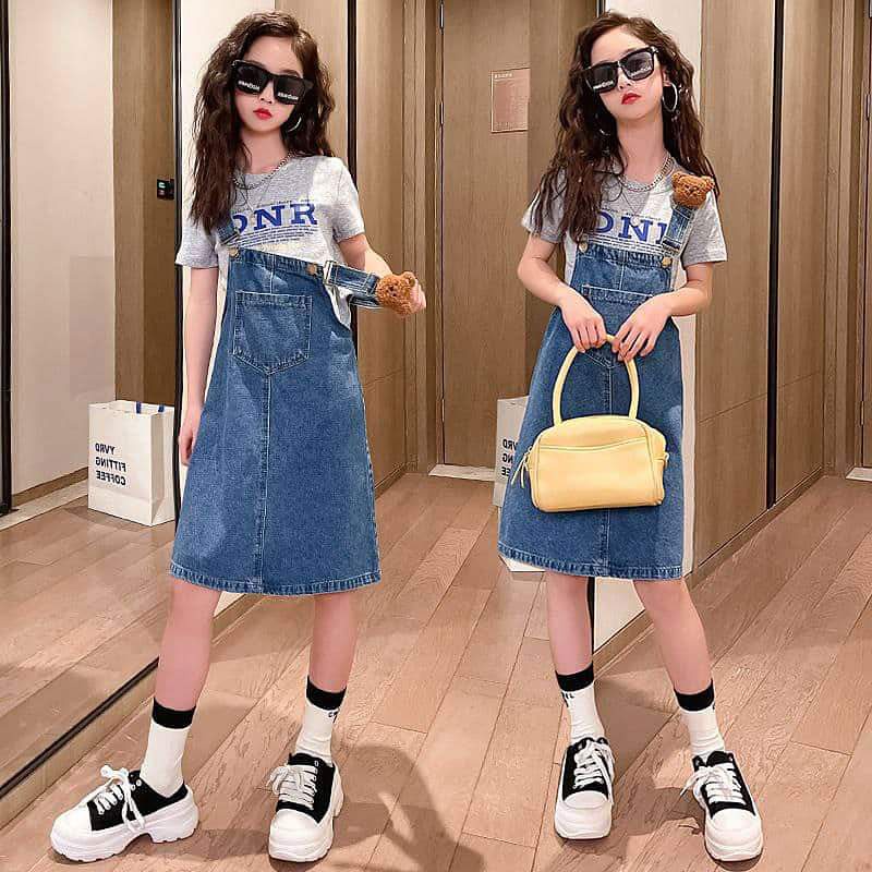 Setelan Jumpskirt Anak Perempuan Bear Jeans