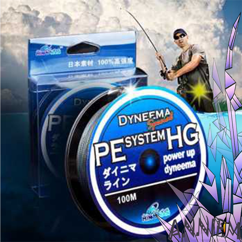 Senar Pancing PE Serat Braided Sungai Laut Power Up Braid Line 100 Meter Anti-kusut Ukuran Diameter 