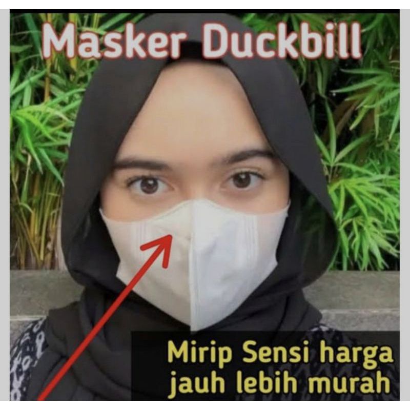 Masker Duckbill duckbil dukbil Face Mask 3 Ply Earloop ecer