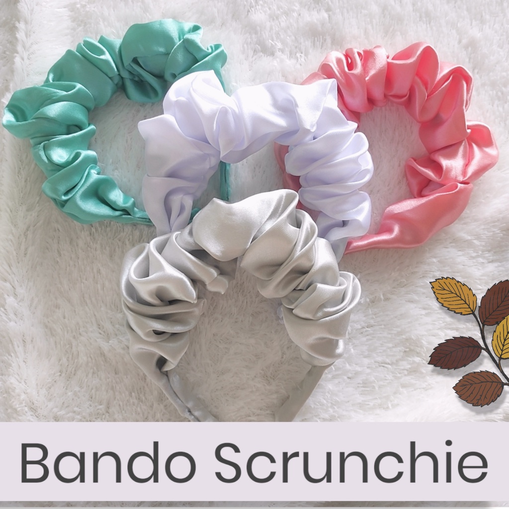 Bando Korea Aksesoris Rambut Bandana Kepala Bando Scrunchie Bando Kerut Puff Headband Ruffle Kerut Bando Viral Bando Kekinian Bando Serut