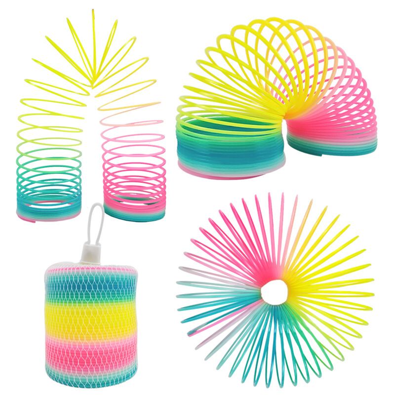 Slinky Spring Jumbo Rainbow Pelangi Mainan Per Pegas Pelangi Slinky Spiral Magic Spring Slinky