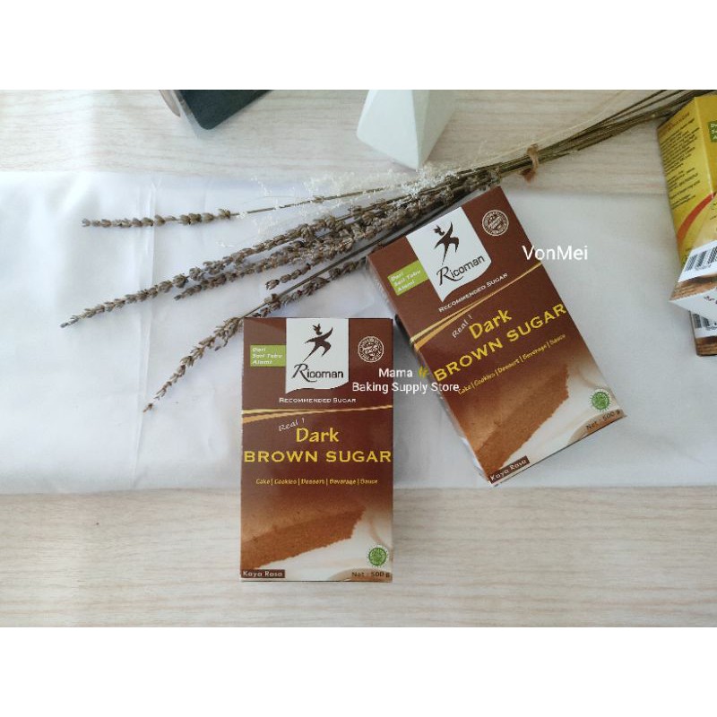 

500 gr RICOMAN Dark Brown Sugar Gula Merah Ricoman Dark 500 Gr