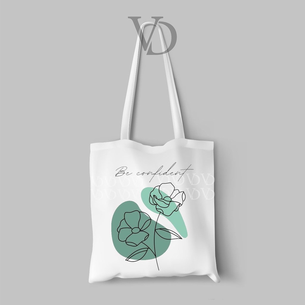 TOTE BAG KANVAS MOTIF quotes motivation TERBARU / AESTHETIC TOTE BAG / TAS BELANJA MOTIF ABSTRAK