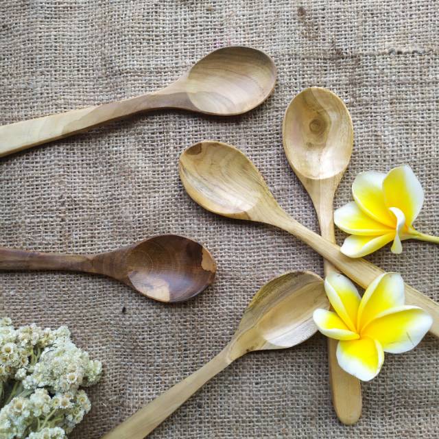 Sendok kayu jati murah berkualitas 18 cm foodgrade sendok Sendok kayu jati murah berkualitas 18 cm foodgrade sendok