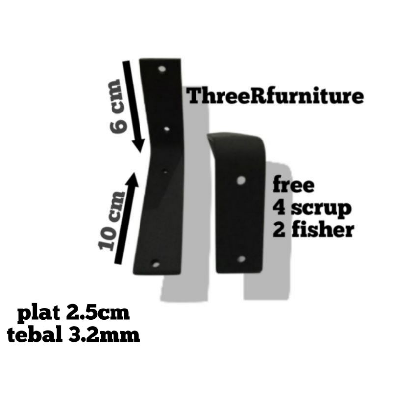 RAK BESI SIKU RAK DINDING L PENYANGGA AMBALAN