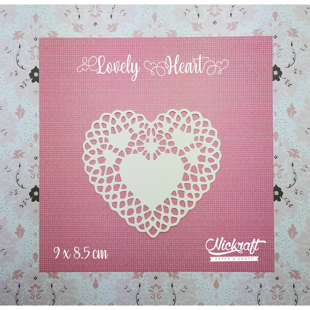 

LOVELY HEART - BAHAN SCRAPBOOK HATI LOVE CINTA