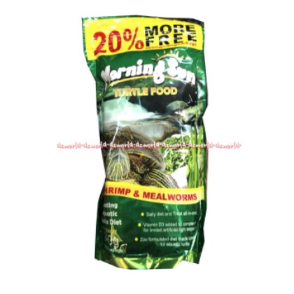 Morning Sun Turtel Food 120gr Shrimp Mealworms Makanan Kura Kura Penyu Morningsun