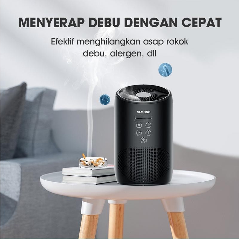 Samono SW-APB80 Air Purifier Filter HEPA Pembersih Udara Ruang Tamu Kamar Tidur