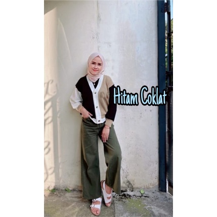 Candy Outer Cardy 3 Tone/basicardigan /cardi /kardigan /kardi /kardiganbasic /cardiganhijab /cardiganmuslim /stayl /stanleyandyuly /cardiganwarna /cardiganrajut /cardiganrajutspandek /outer /luaran /rajut /kardiganwanita