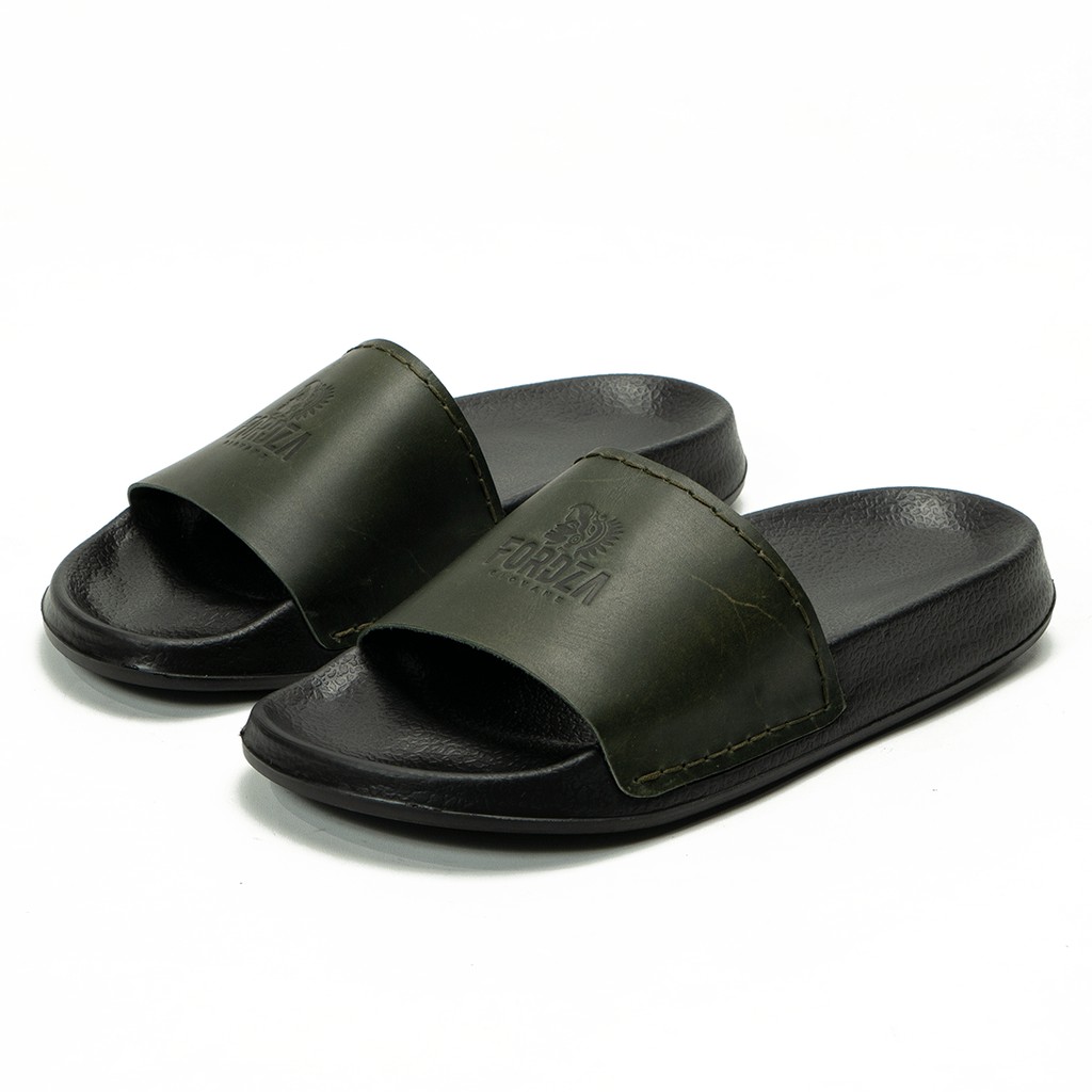 Sandal Slide Pria Casual  Kulit Asli  Super Light Sole Sendal Ghoma Original Fordza GMX1