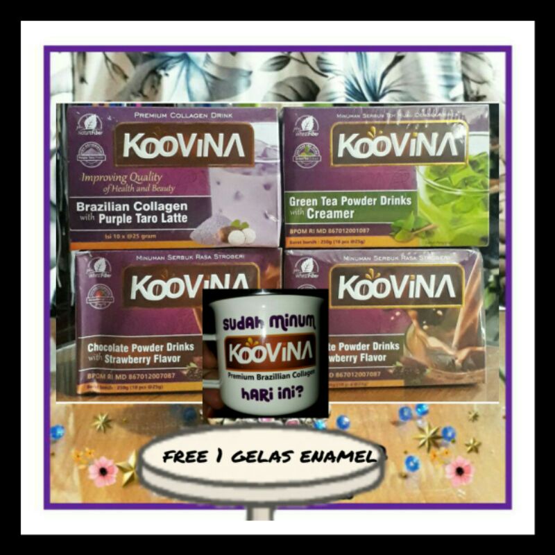 Paket Hemat Koovina Free 1 Cangkir Enamel Cantik