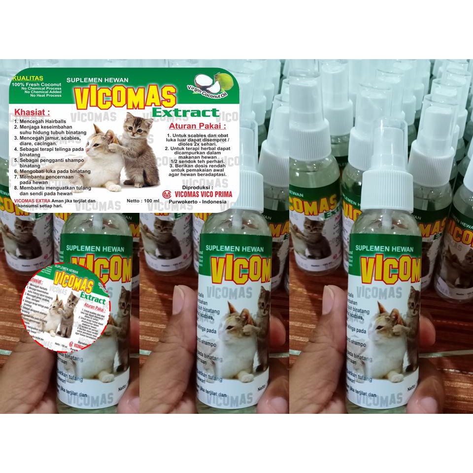 Vco Untuk Kucing Jamuran | Vco Vicomas Extract Spray 100ml