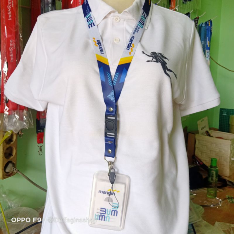 

Bank mandiri Lanyard Gantungan ID Card Holder Strup Hp/Flashdisk