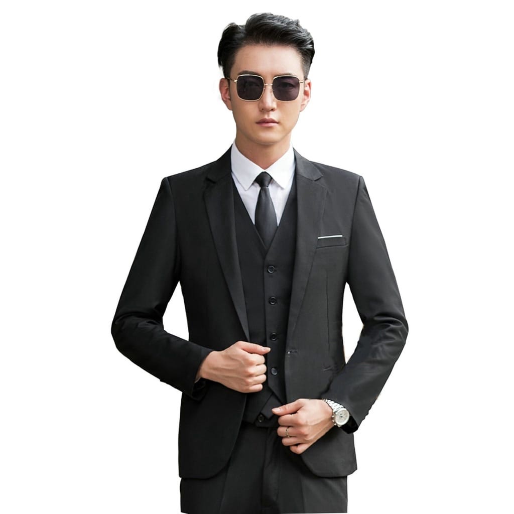 BLDS.CO - Jas Blazer Pria Formal Kancing Dua Slim Fit - jas formal - other  - jas slimfit - black