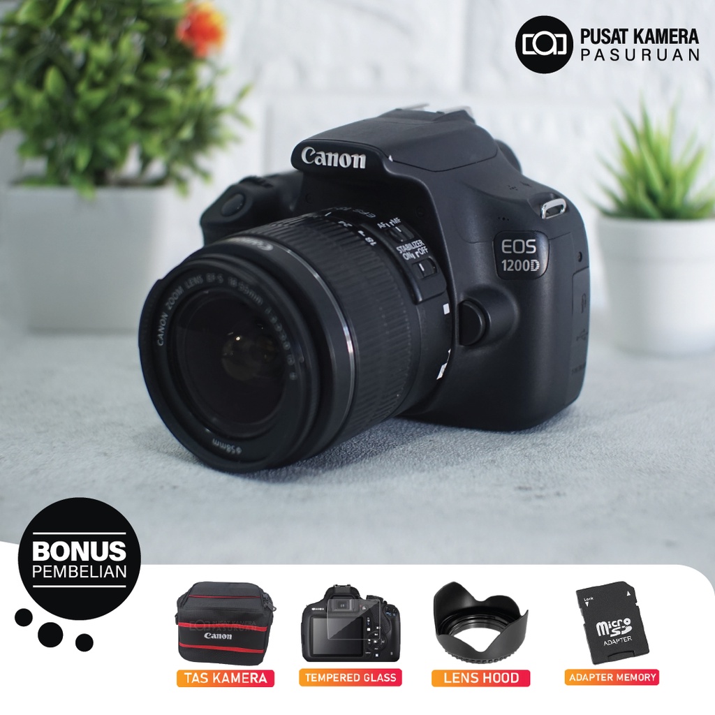 Kamera DSLR Canon 1200D Kit Bergaransi - Kamera Pemula bukan 1100D 1300D 550D Bekas Second