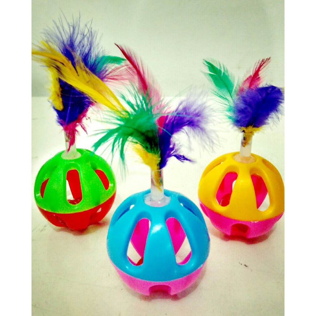 Mainan Kucing Bola - Cat Toys Bola Kerincing Bulu Large