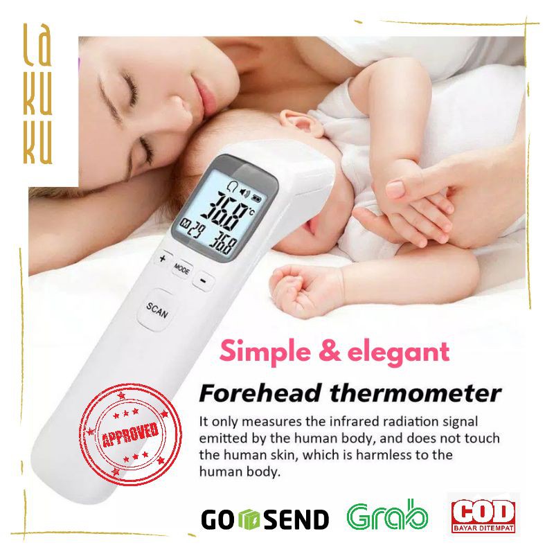 [FREE BUBBLE] Thermogun Thermometer Infrared - Termometer pengukur suhu badan dan objek tanpa sentuh