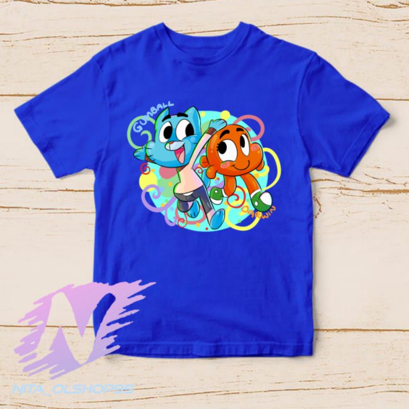 baju kaos anak Darwin gumbal kaos the amazing world of gumball