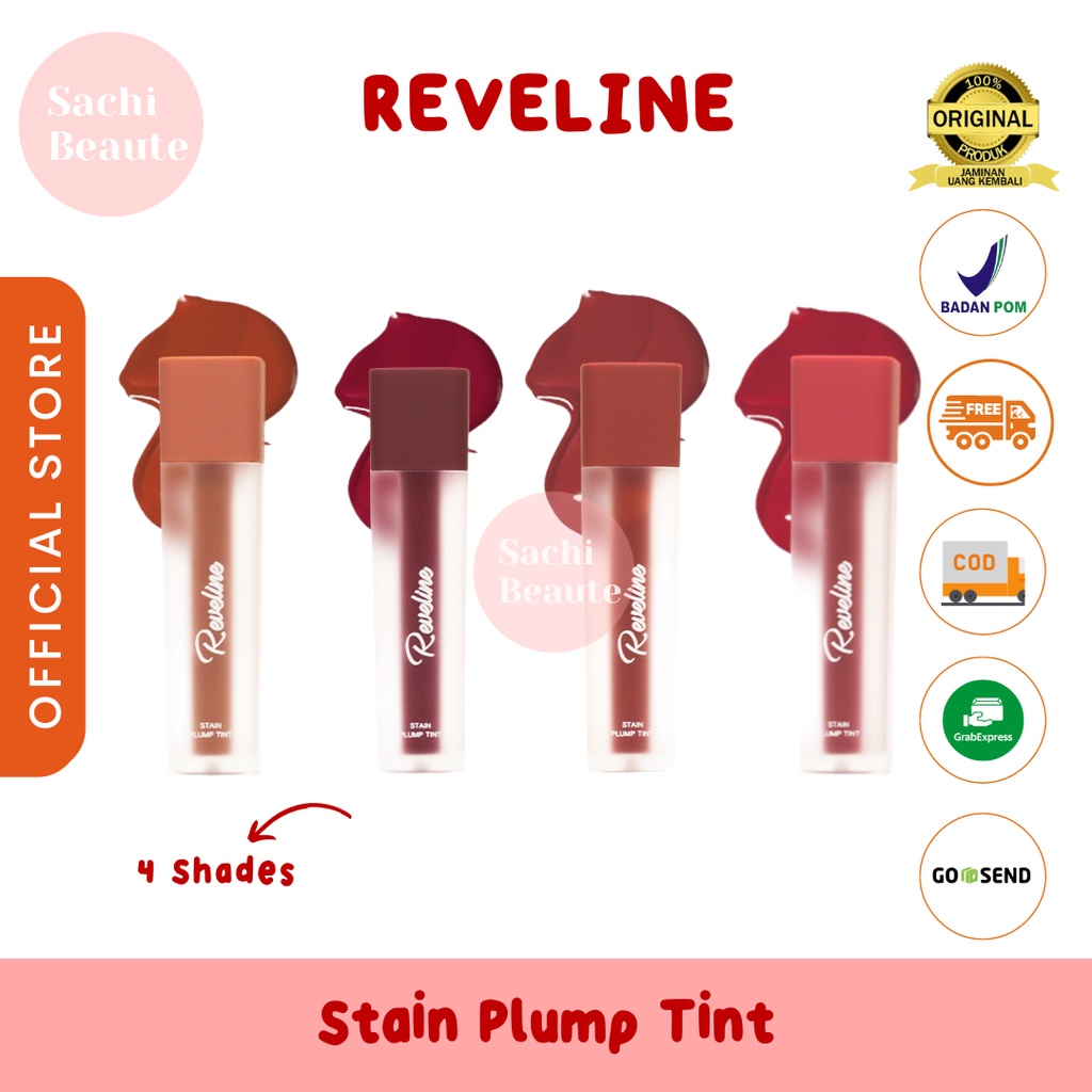 Jual REVELINE Stain Plump Tint Lip Tint Liptint Lipcream BPOM